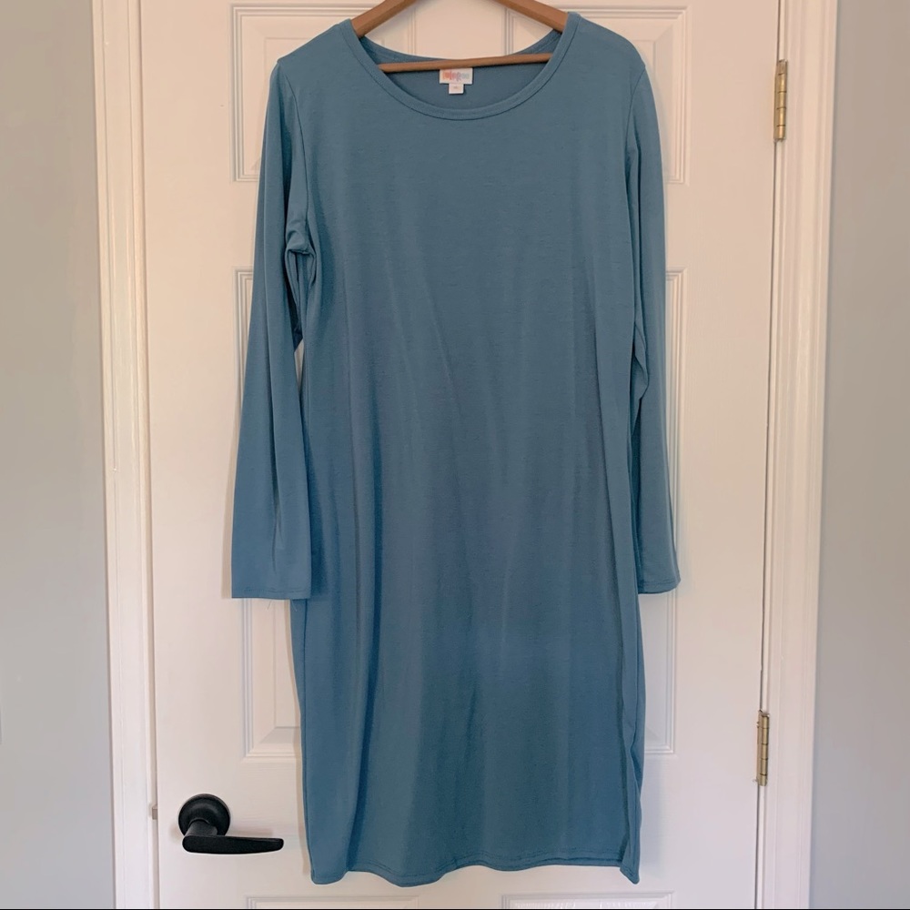 Lularoe Debbie dress dusty blue size XL